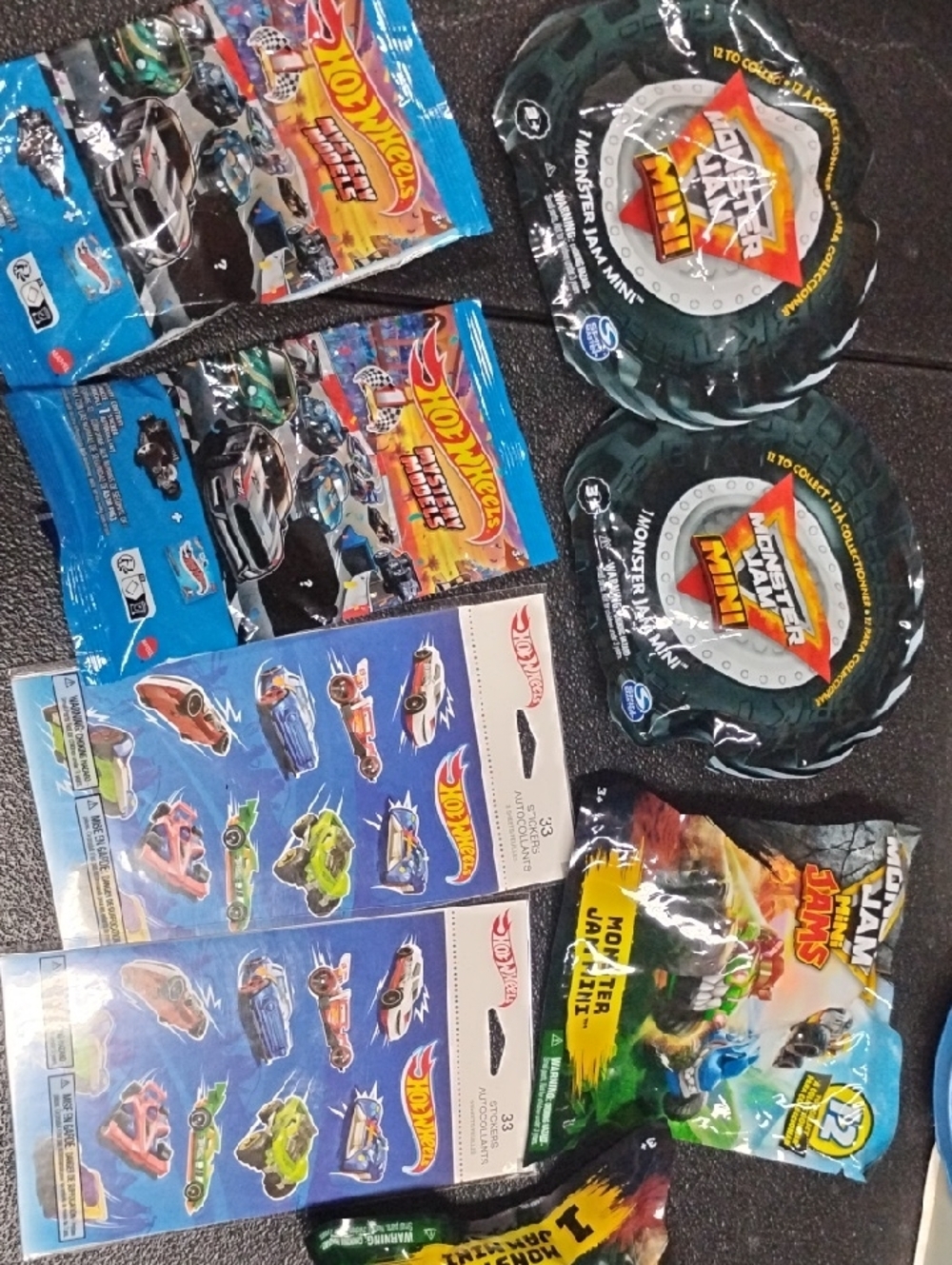 Mystery Diecast And Sticker Sheets